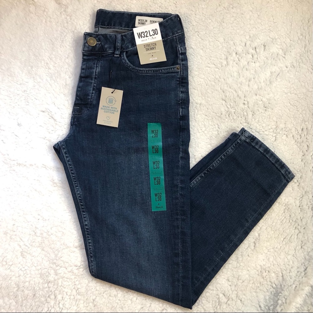 Primark Men’s 32x30 Stretch Skinny Low Rise Jeans